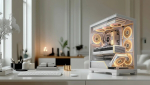 PC case MODECOM VOLCANO STELLAR PLUS MIDI Valge &mdash; Midi Tower, microATX, karastatud klaas, USB-C, toetab GPU 420 mm