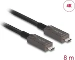 DeLOCK aktiivne optiline USB-C video + andmed + PD kaabel 8 m must