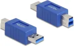 DeLOCK 67213 kaablisoo vahetaja USB t&uuml;&uuml;p-A USB t&uuml;&uuml;p-B sinine