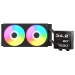 Universaalne protsessori vedelikjahutus Cougar Poseidon Vistek Pro 240, ARGB, 120 mm ventilaatorid, 700&ndash;2500 RPM, must