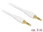 Audio kaabel DeLOCK 85552 3 m 3,5 mm valge