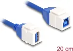 DeLOCK Keystone'i moodulkaabel USB 5 Gbps Type-A emane Type-B emasele 20 cm sinine