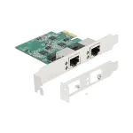 DeLOCK PCI Express x1 kaart 2 x RJ45 2,5 Gigabit LAN RTL8125 juhtmega Ethernet