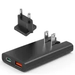 Choetech PD6011 PD65W GaN &otilde;huke USB-A+C minilaadija (must)