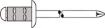 Pime needid GESIPA Polygrip 6,4x15 Al/A2 1,5&ndash;9,0 mm, pakk 250 tk