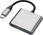 XtremeMac XWH-HUB3-13 s&uuml;learvuti dokkimisjaam ja pordireplikaator Juhtmega USB USB-C H&otilde;bedane (XWH-HUB3-13)