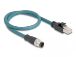 V&otilde;rgukaabel DeLOCK M12 Adapterkaabel A-kodeeritud 8 kontaktiga isane RJ45 isasele 50 cm