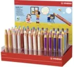 V&auml;rviline pliiats/pulk Stabilo Multitalentstift woody 7.60 cm (3) &mdash; 48-v&auml;rviline &uuml;mmargune v&auml;ljapanek, mitmekasutus: v&auml;rviline pliiats, akvarell, vahakriit