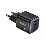 Uniteki seinilaadija 2x GaN 45W &mdash; 2&times; USB‑C PD 3.0 ja QC kiirlaadimine