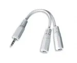 Kaabel Audio Splitter 3,5MM/10CM Valge CCA-415W Gembird