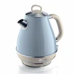 Ariete 2869 Vintage elektriline veekeetja, roostevaba teras, 1,7 L, automaatne v&auml;ljal&uuml;litus, 2000 W, vee, tee ja taimsete jookide jaoks, pastellsinine