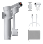 Gimbal Insta360 Flow 2 Standard Bundle &mdash; 3-teljeline nutitelefoni stabilisaator, kokkupandav, 1100 mAh aku, kivihall