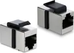 Delock Keystone Module Coupler RJ45 Female to RJ45 Female Cat.6 Shielded Metal Silver / Black (90837)