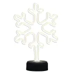 Manta SNL84WH LED Snowflake Decorative Lamp, Cool White, Battery Powered, Hanging, Plastic, White, 200 mm
