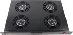Rockstable 1U 19-tolline rack-ventilatsiooniseade - jahutusventilaator - sisseehitatud aksiaalventilaator - 440 m&sup3;/h - teras - must - 1 tk (RS19-FT1U4TM)