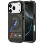 BMW M IML Metal Buttons Tricolor Lines MagSafe &uuml;mbris iPhone 17 Pro jaoks, must