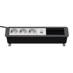 Kindermann CP Office laua toite- ja &uuml;hendus&uuml;ksus, 6 pesa, 3x Schuko pistikupesa, 1x USB-C PD 60W, 3m kaabel, h&otilde;bedane