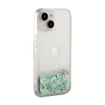 iLike Apple iPhone 15 Silicone Case Water Glitter Silver