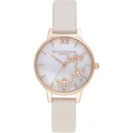 Olivia Burton naiste OB16GB01 s&auml;tendava sihverplaadiga roostevabast terasest k&auml;ekell 30 mm