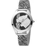 JUST CAVALLI Naiste Kell JC1L210M0045 32mm H&otilde;bedane Roostevabast Terasest V&otilde;rkrihmaga Kvarts Analoog