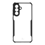 Taktikaline tagakate Quantum Stealth Samsung Galaxy A56 5G jaoks, l&auml;bipaistev/must