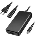 LogiLink 100W USB-C PD universaalne toiteadapter fikseeritud kaabliga, must