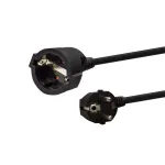 E+P Schuko pikendusjuhe SV 12 10m must - 1 pistikupesa