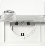 Gira 446766 SCHUKO pistikupesa v&otilde;tmega lukustusega, erinevad v&otilde;tmed, 16 A, 250 V, s&uuml;vispaigaldus, puhtvalge l&auml;ikiv