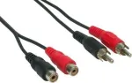 GoodConnections 5m RCA helikaabli pikendus, 2x RCA isane - 2x RCA emane, stereo, must AS-5CV2