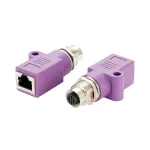 EXSYS M12 D-koodiga 4-pin emane RJ45 emasele t&ouml;&ouml;stusliku Etherneti adapter EX-49521