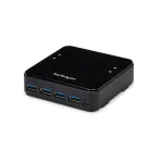 StarTech.com 4 to 4 USB 3.0 Peripheral Sharing Switch, 5 Gbit/s, Micro-USB Type-B, Must, plastik, CE, FCC, REACH, 0 - 40 &deg;C