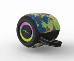 Gembird SPK-BT-LED-05-CM kaasaskantav Bluetooth-k&otilde;lar LED-iga, kamuflaaž
