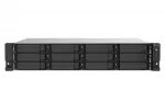 QNAP TS-1273AU-RP-8G NAS/salvestusserver Rack (2U) Ryzen Embedded V1500B 8 GB DDR4 0 TB QNAP QTS Alumiinium, Must