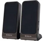 DEFENDER SPK-225 juhtmega 2.0 k&otilde;larid, 4 W RMS, USB/DC 5 V, 3,5 mm, must