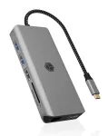 ICY BOX IB-DK4061-CPD Juhtmega USB 3.2 Gen 1 (3.1 Gen 1) USB-C Hall