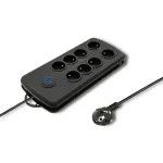 Liigpingekaitse Qoltec 50161 Must 8 pistikupesa 230 V