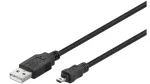 Microconnect USBAMB82 USB-kaabel USB 2.0 1,8 m USB A Mini-USB B Must