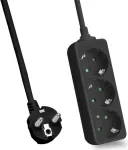 Pistikupesade jaotur helos CLASSIC 3‑pesaline, must, 3,0 m kaabel