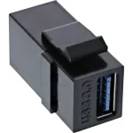 InLine USB 3.1 Snap-In-moodul, USB-A F/F, must korpus