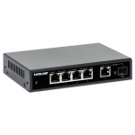 Intellinet 5-pordine Gigabit Ethernet PoE+ l&uuml;liti SFP pordiga 91 W v&otilde;imsuspiiranguga