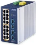 Hallatav Etherneti l&uuml;liti PLANET Industrial L2+ 16-port 10/100/1000T PoE 4-port 10G SFP+