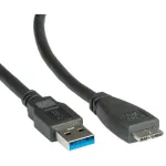 ROLINE USB-kaabel &ndash; Micro-USB t&uuml;&uuml;p B (M) USB t&uuml;&uuml;p A-le (M)