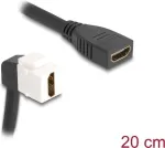 DeLOCK Keystone-mooduli kaabel HDMI emane-emane 90&deg; nurga all 8K 60 Hz 20 cm must