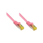 RJ45 &uuml;henduskaabel CAT.7 toorkaabli ja riivikaitsega (RNS&reg;), S/FTP, PiMF, halogeenivaba, 600MHz, OFC, magenta, 1m, Good Connections&reg; (8070R-010M)