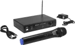 Traadita mikrofons&uuml;steem Omnitronic VHF-101 &mdash; VHF &uuml;he kanaliga vastuv&otilde;tja/saatja sagedusel 201,60 MHz