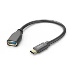 Hama 00125105 USB OTG adapterkaabel, USB-C pistik &ndash; USB-A pesa, 0,15 m, must