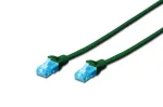 V&otilde;rguparandusjuhe DIGITUS CAT5e U/UTP, 3 m, RJ-45 kuni RJ-45, roheline