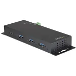 StarTech.com 4-pordiline USB-C jaotur 10 Gbit/s &ndash; t&ouml;&ouml;stuslik metallist USB-C jaotur 3x USB-A ja 1x USB-C &ndash; ESD- ja liigpingekaitse &ndash; USB-C v&otilde;i USB-A host &ndash; toitega, monteeritav USB 3.2 Gen 2 jaotur