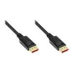 DisplayPort 1.4 &uuml;henduskaabel, 8K / UHD-2 @60 Hz, kullatud kontaktidega, vask, must, 2 m, Good Connections&reg; (4814-020S)