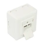 GoodConnections Cat.6 v&otilde;rgupistikupesa, 2xRJ45, varjestatud, pealispinna paigaldus, p&auml;rlvalge RAL1013, GC-N0027